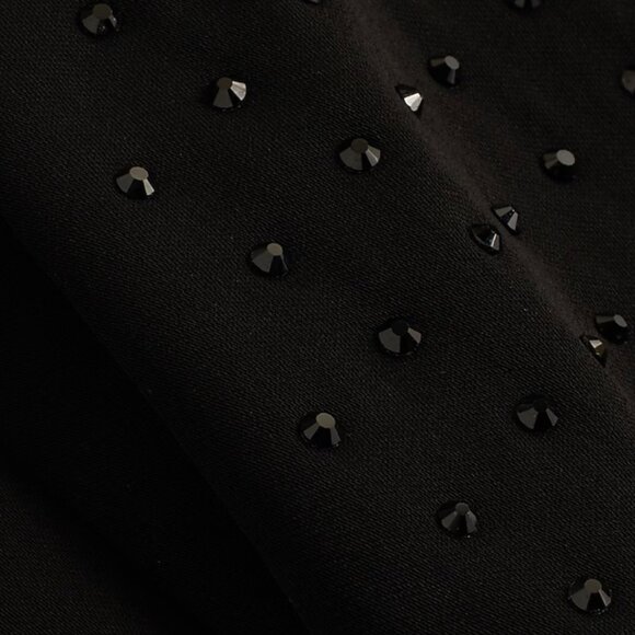 Express High Waisted Rhinestone Studded Wide Leg Trouser Pant Size 6 Short - Picture 6 of 6